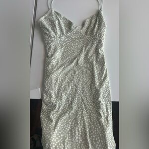 Women’s Sage Green and White Mini Dress